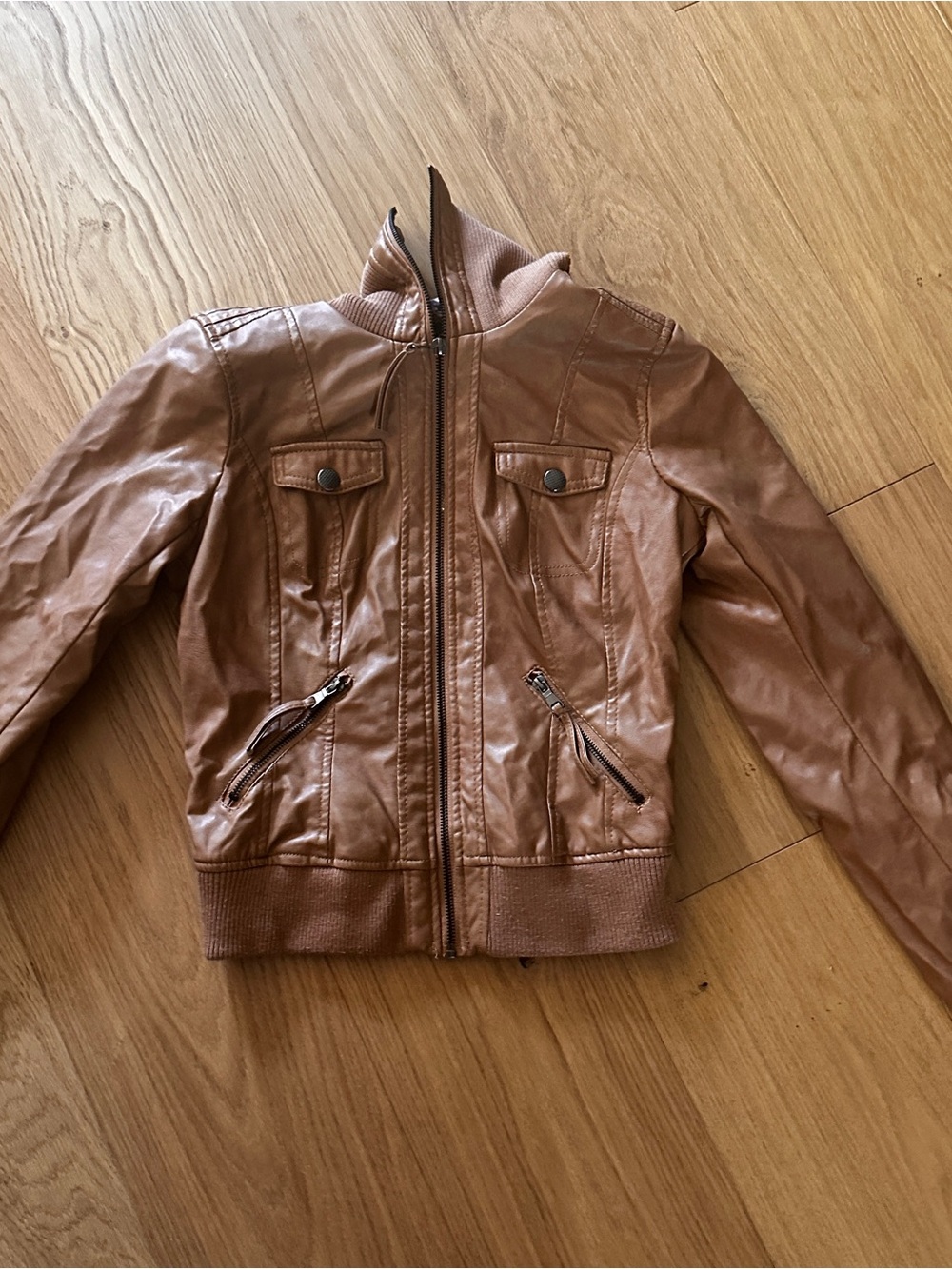 Camel leather jacket